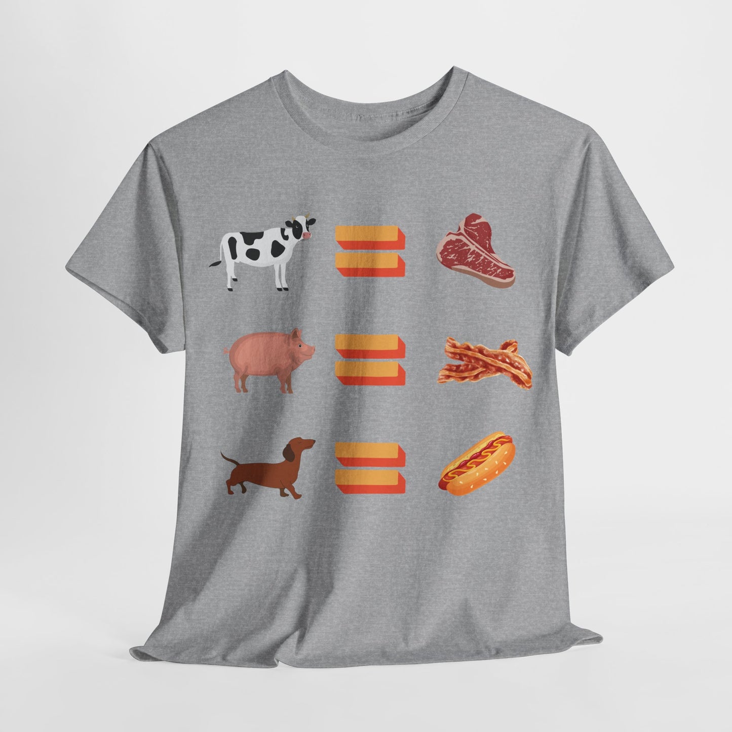 Meat equals T-shirt - Gift for any Food Love - Funny Food Humor