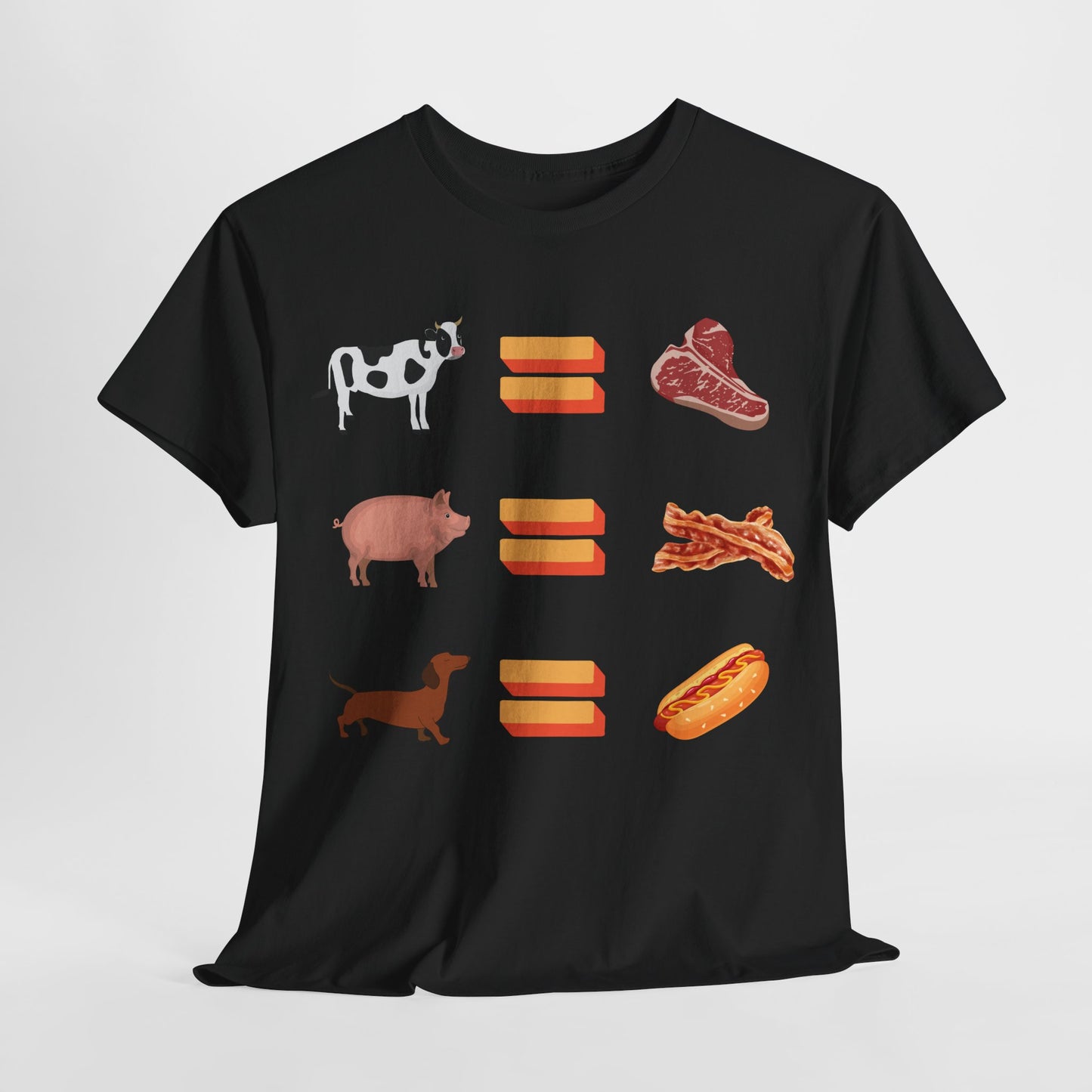 Meat equals T-shirt - Gift for any Food Love - Funny Food Humor