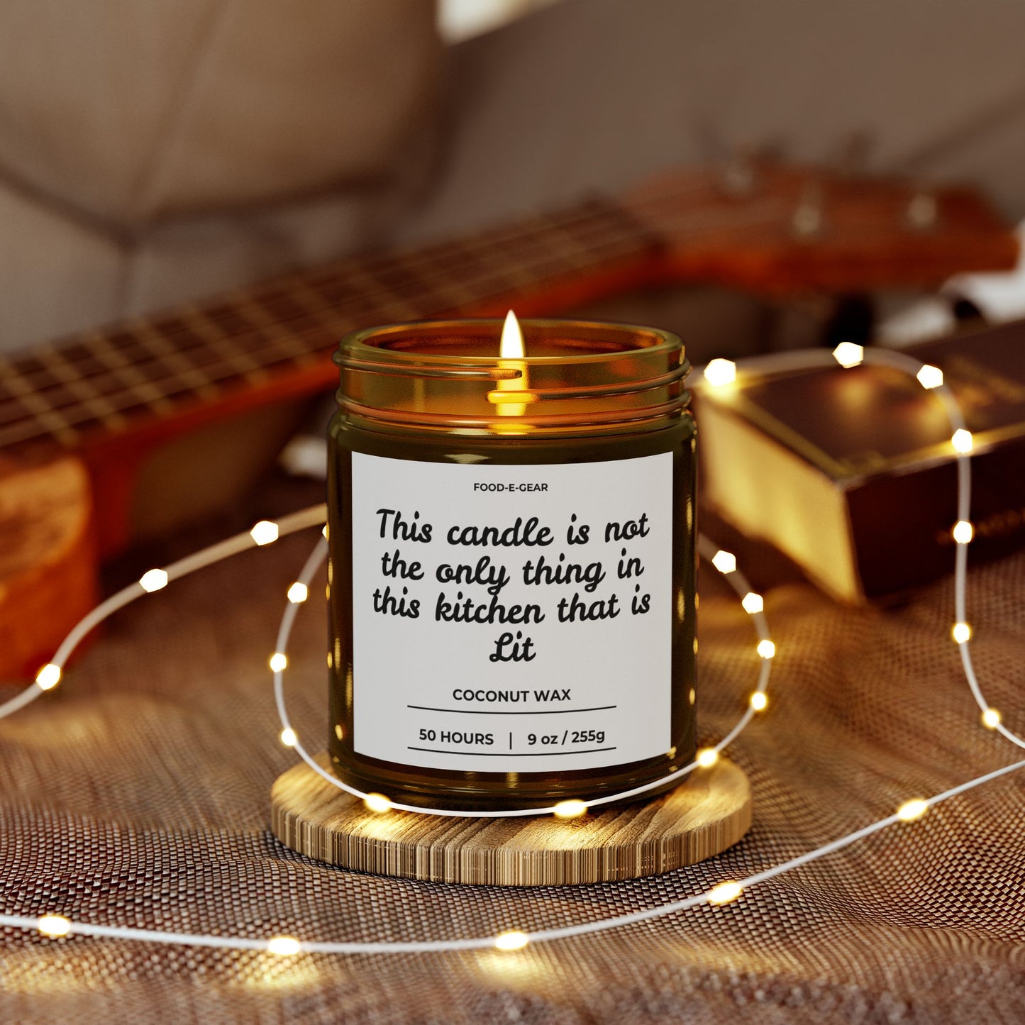 Scented Coconut Wax Candle (4oz, 9oz) "This Candle is not the Only Thing in my Kitchen that is Lit"