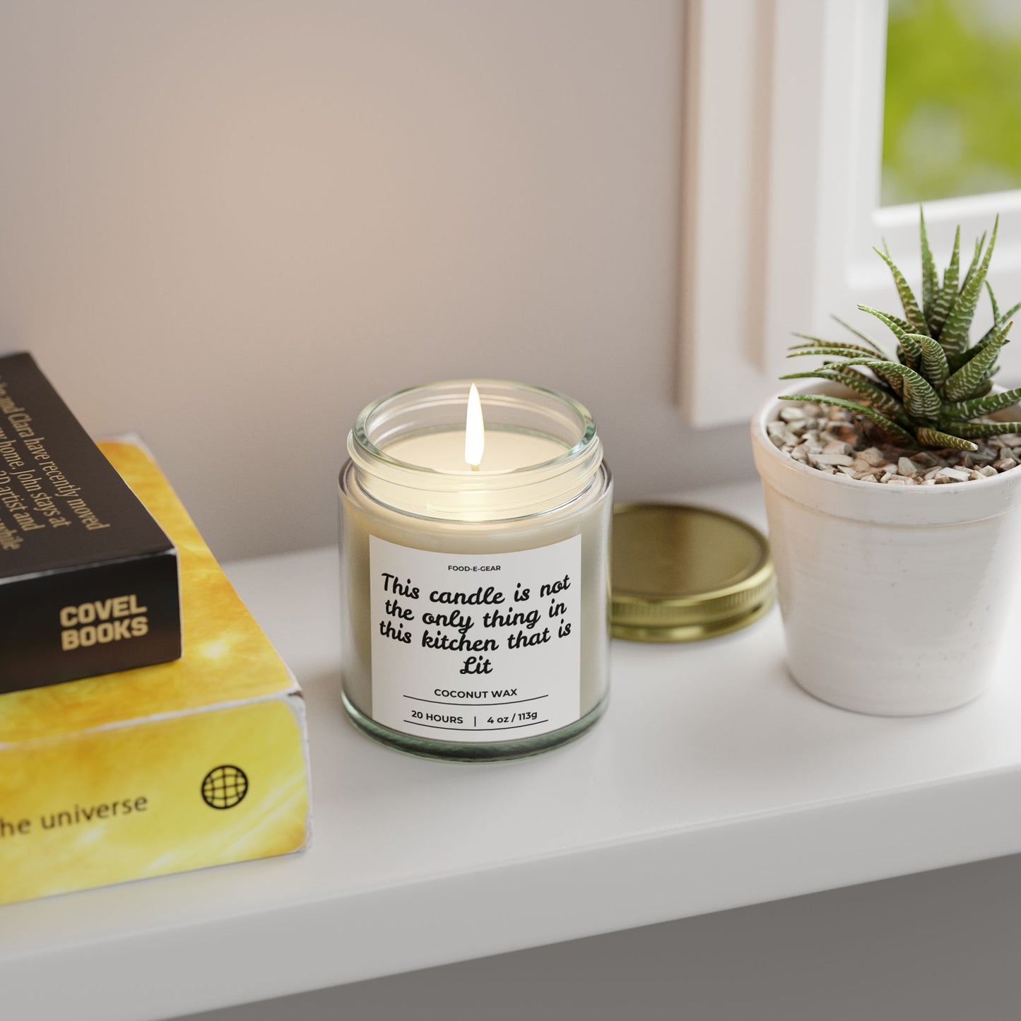 Scented Coconut Wax Candle (4oz, 9oz) "This Candle is not the Only Thing in my Kitchen that is Lit"