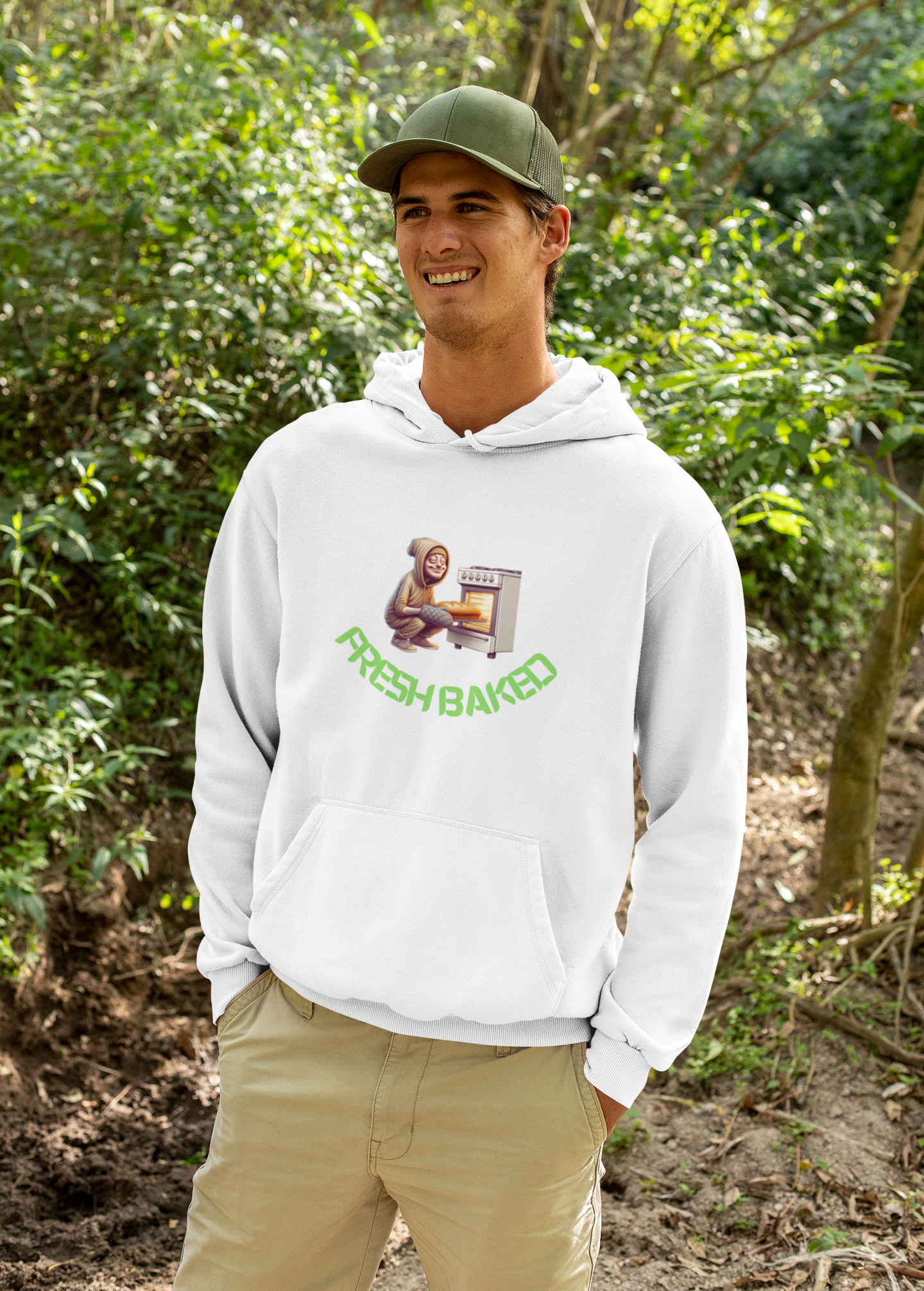 Fresh Baked Hoodie - Gift for Stoners - Funny Weed Pun