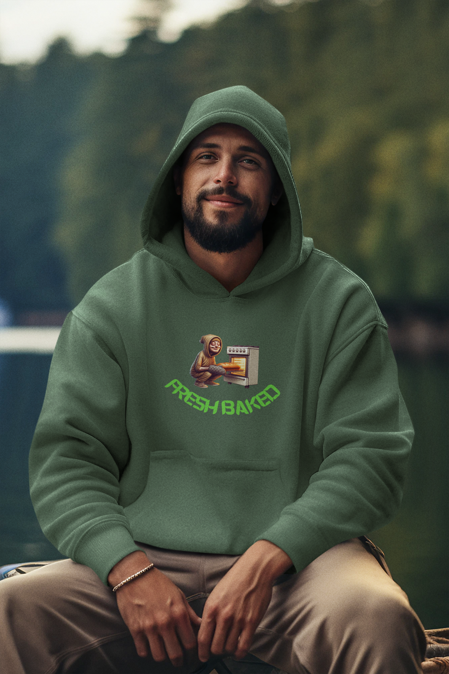 Fresh Baked Hoodie - Gift for Stoners - Funny Weed Pun