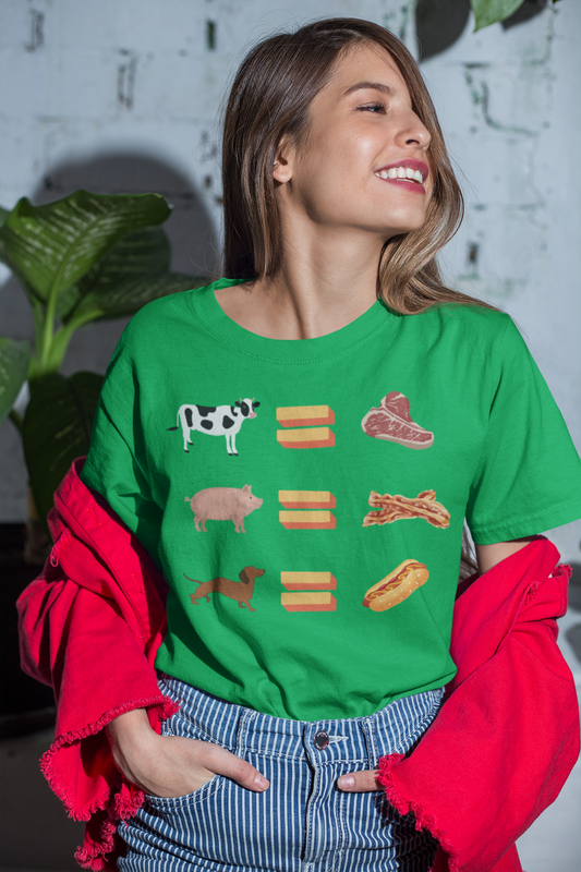 Meat equals T-shirt - Gift for any Food Love - Funny Food Humor