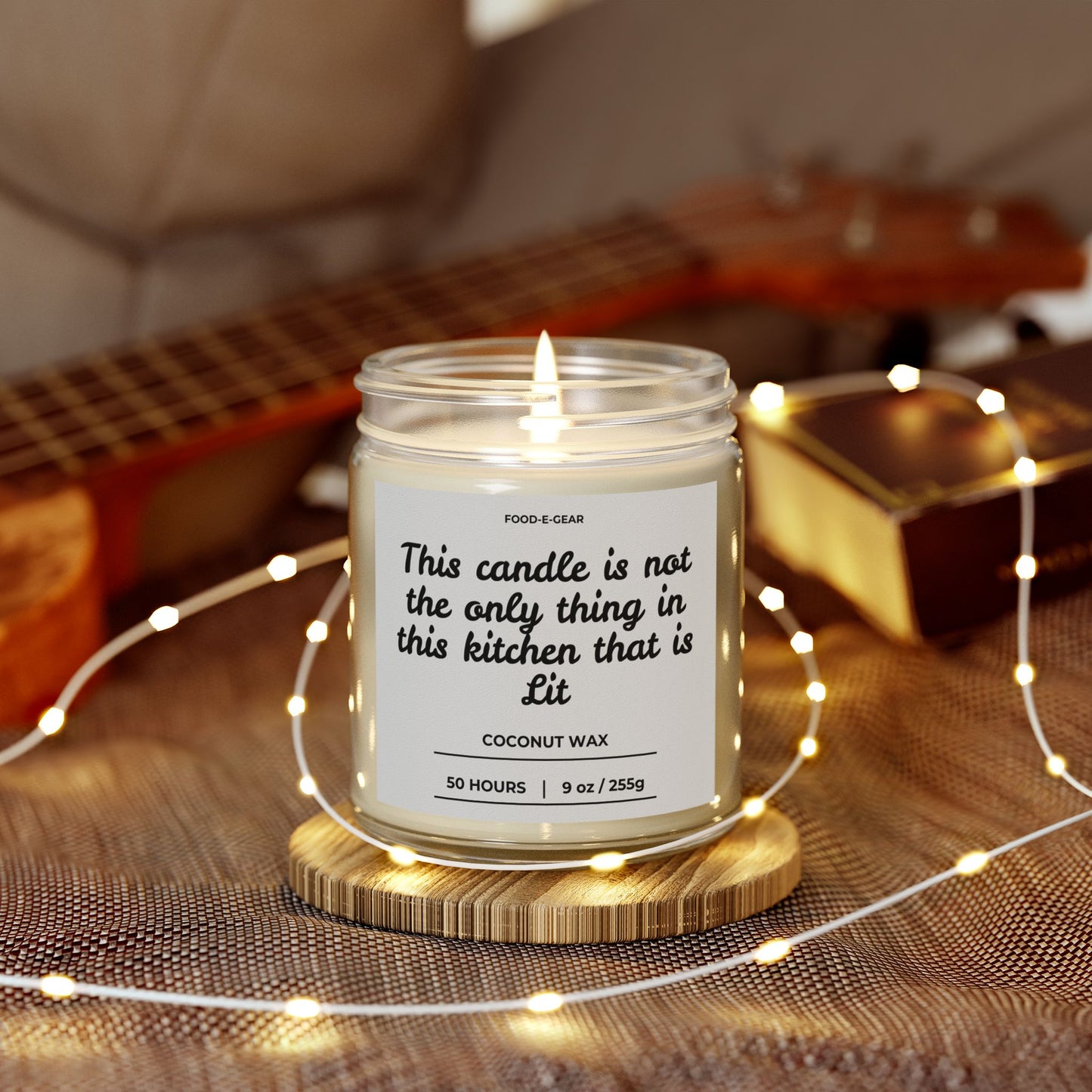 Scented Coconut Wax Candle (4oz, 9oz) "This Candle is not the Only Thing in my Kitchen that is Lit"