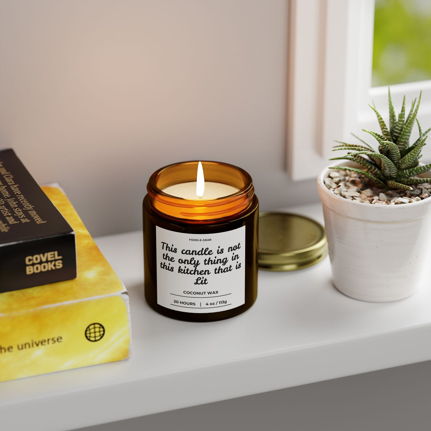 Scented Coconut Wax Candle (4oz, 9oz) "This Candle is not the Only Thing in my Kitchen that is Lit"