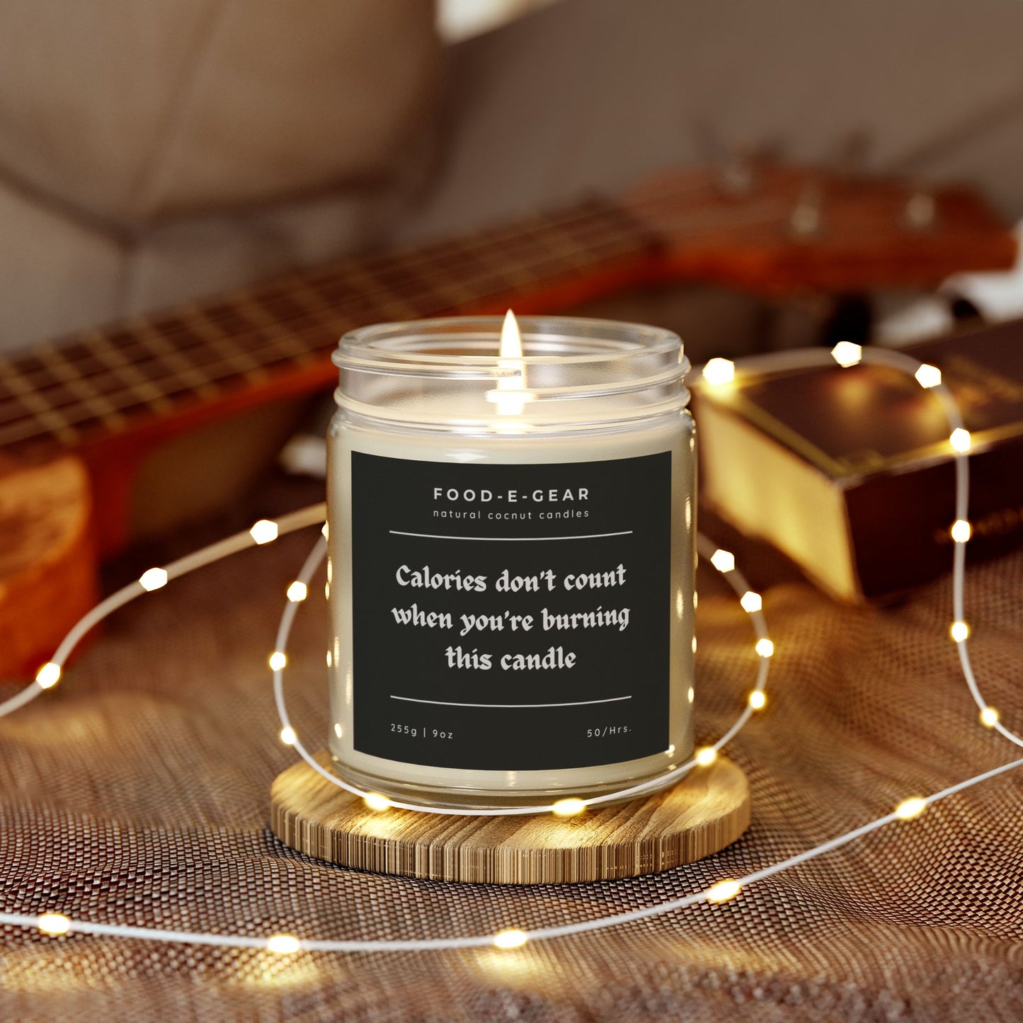 Funny Scented Coconut Wax Candles(4oz, 9oz) Calories don't count when you're burning this candle