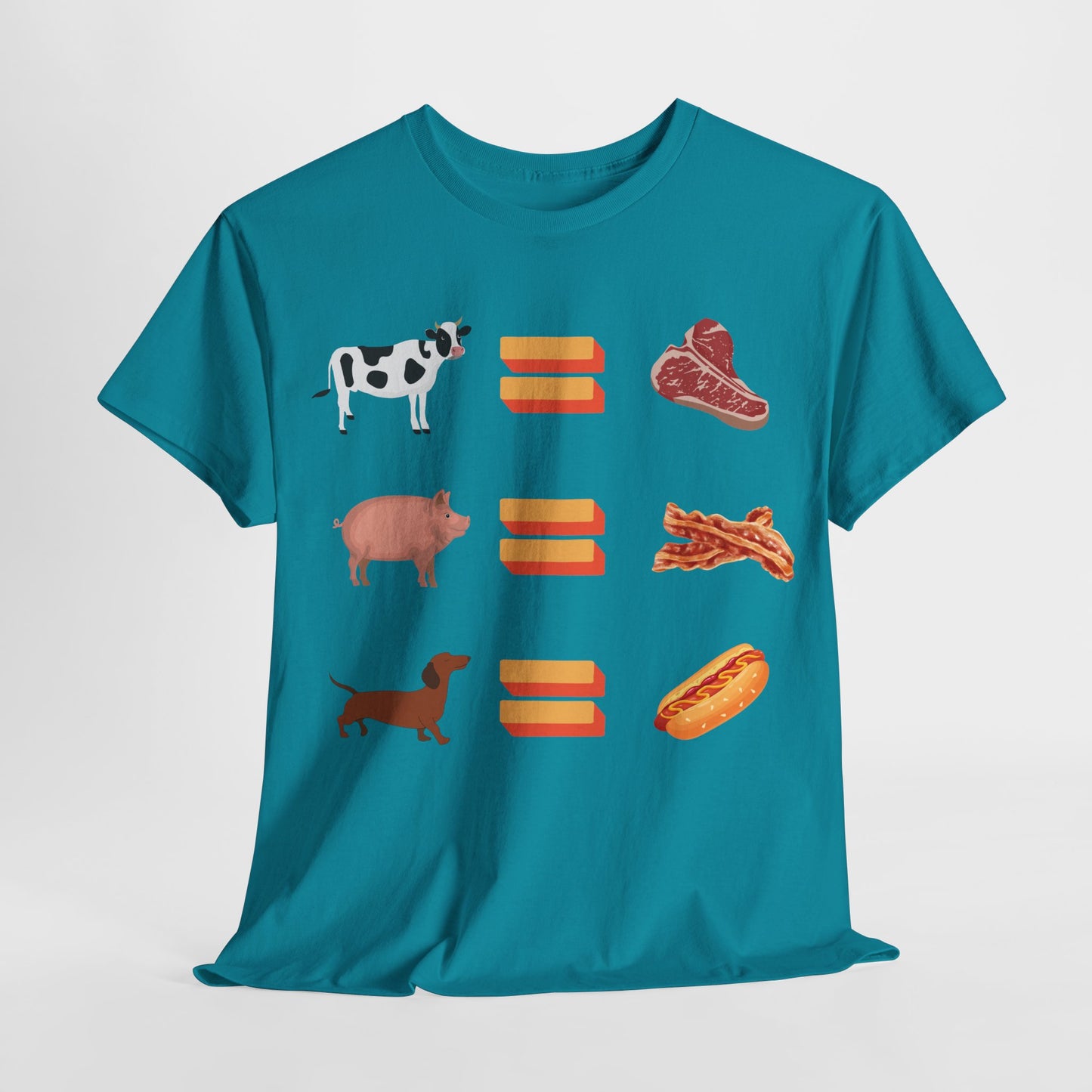 Meat equals T-shirt - Gift for any Food Love - Funny Food Humor