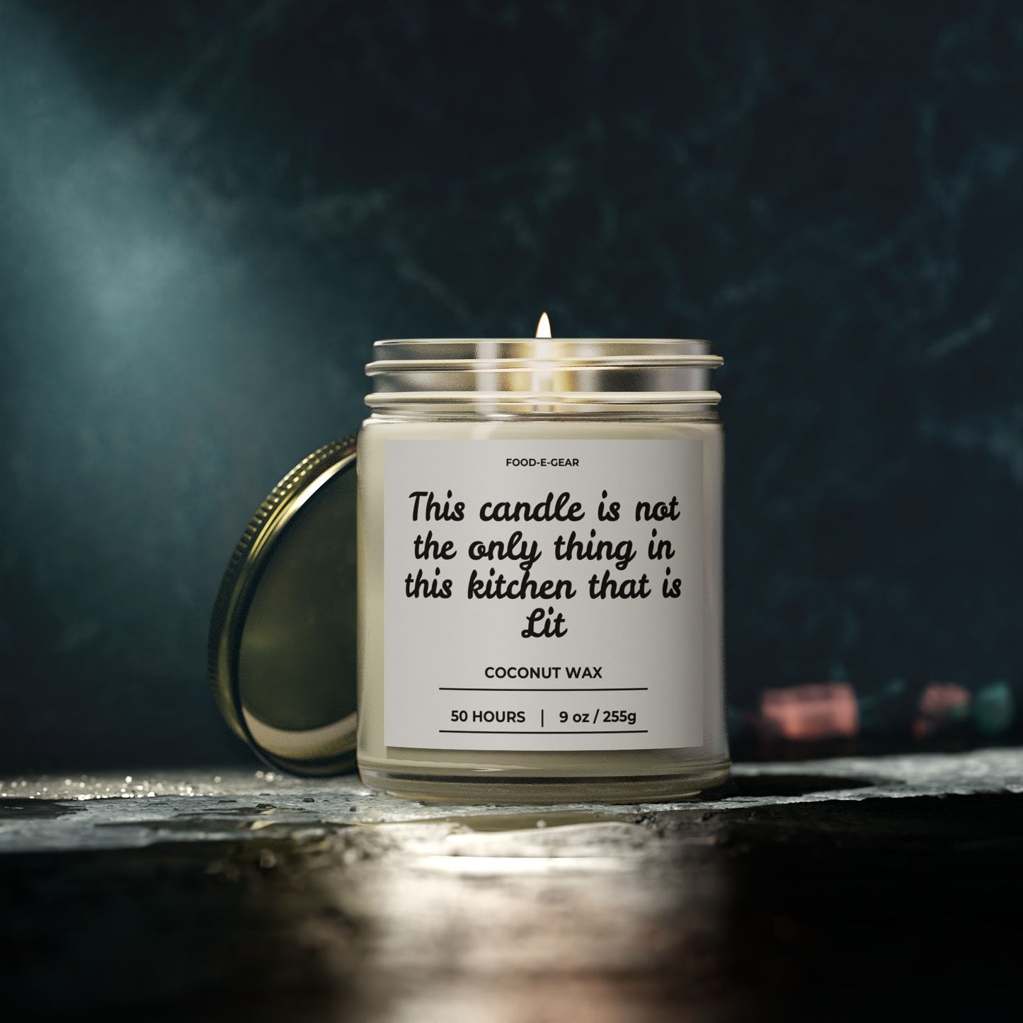 Scented Coconut Wax Candle (4oz, 9oz) "This Candle is not the Only Thing in my Kitchen that is Lit"