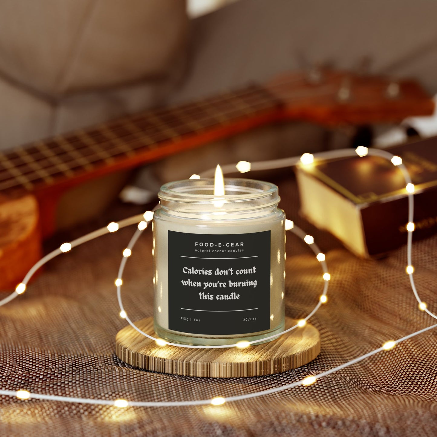 Funny Scented Coconut Wax Candles(4oz, 9oz) Calories don't count when you're burning this candle