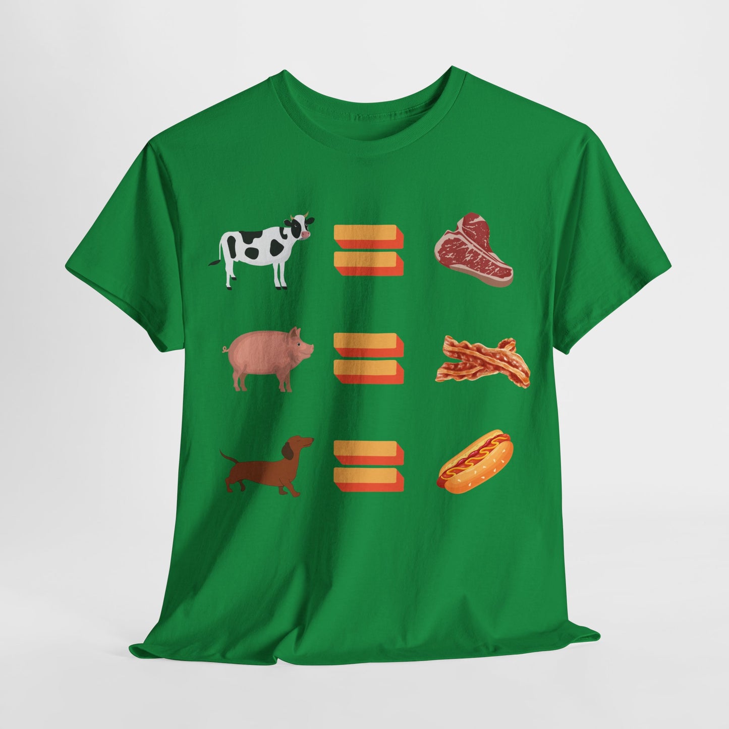 Meat equals T-shirt - Gift for any Food Love - Funny Food Humor